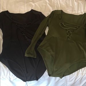 Spandex size L bodysuits.